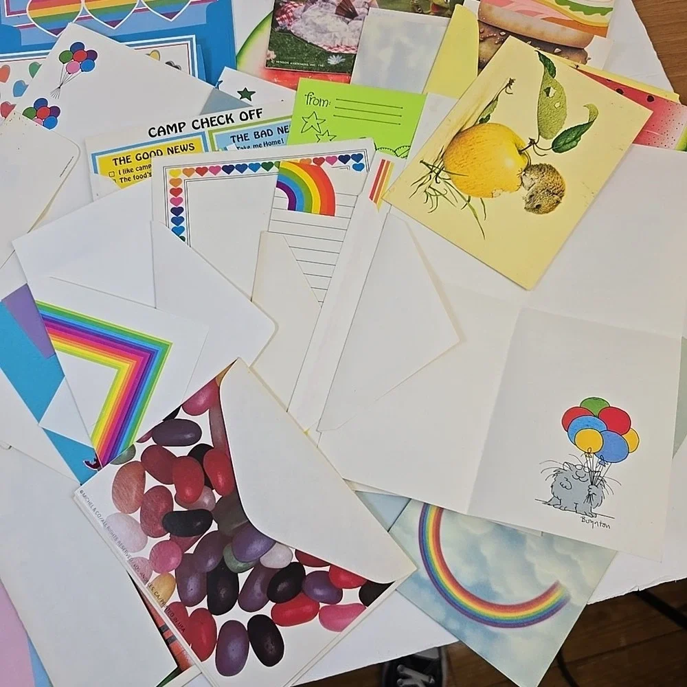70s Stationery‎ Notecards Greeting Cards Rainbows Unicorns Dennis Green